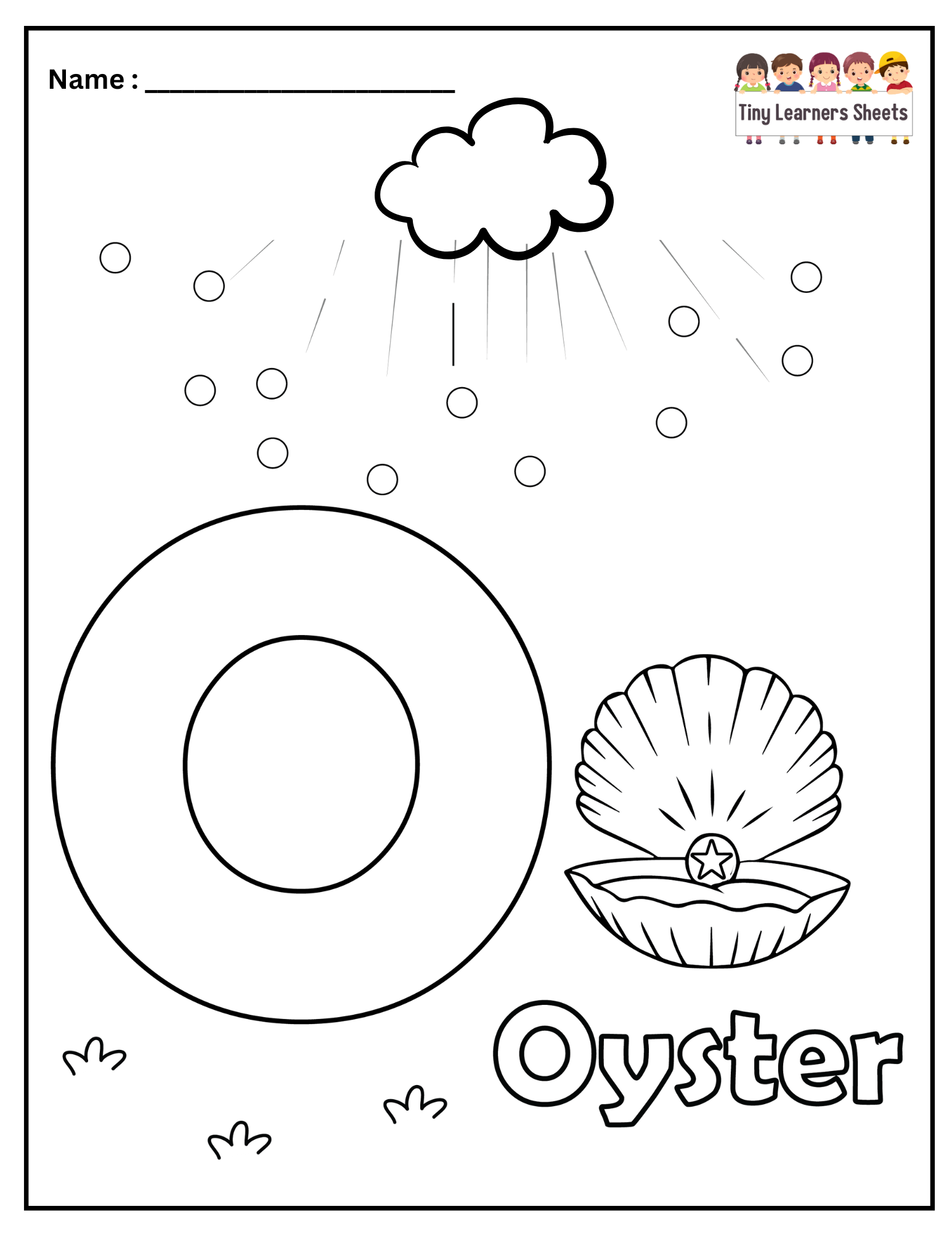 Letter O Coloring Page